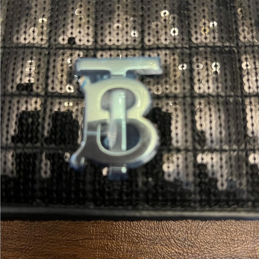 Burberry Black Sequinnedn Lola Wallet Bag with Tags - Picture 7 of 12